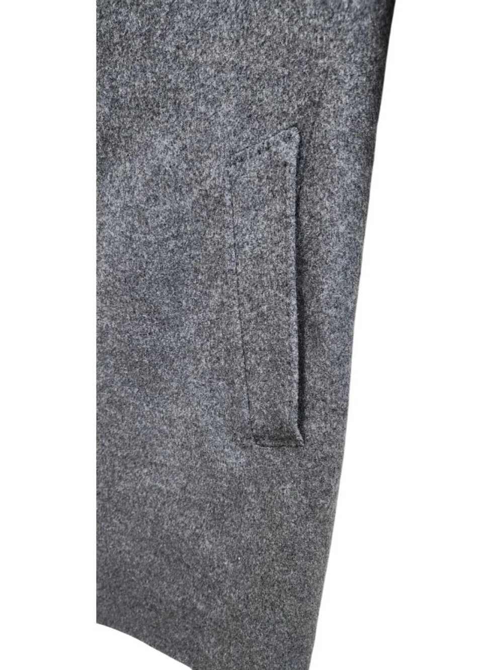 Hugo Boss Cashmere Wool Coat Mens 38R Gray Slim Fit Overcoat Luxury